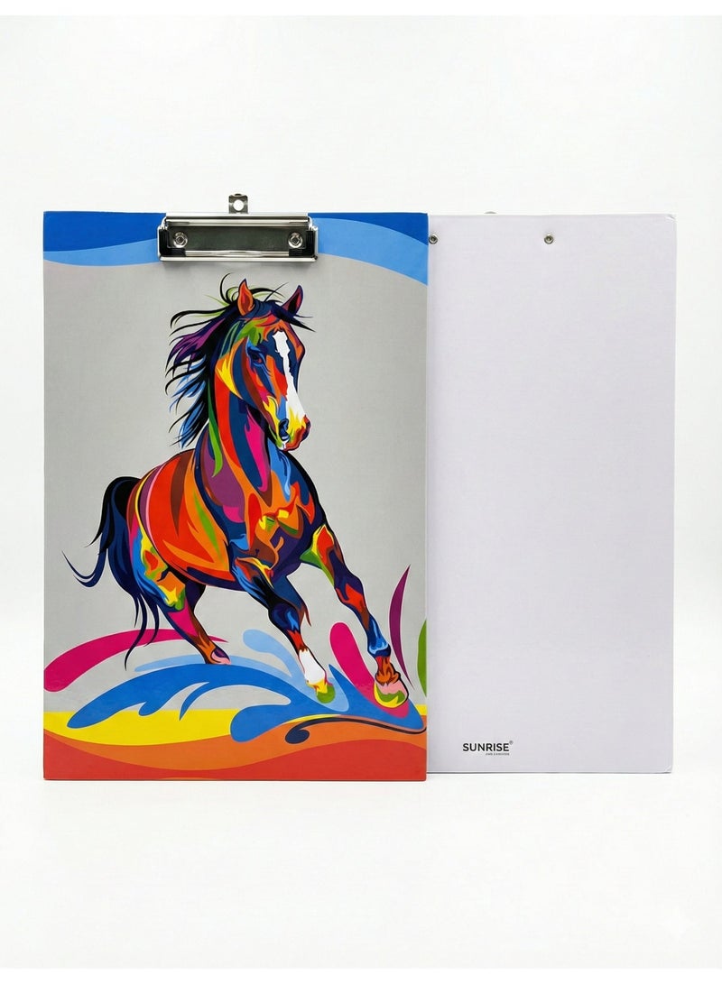 Exam Pad / Clipboard with Ludo Board Game Back - 9.5 x 13.75 Inch - Multicolor - Image 2